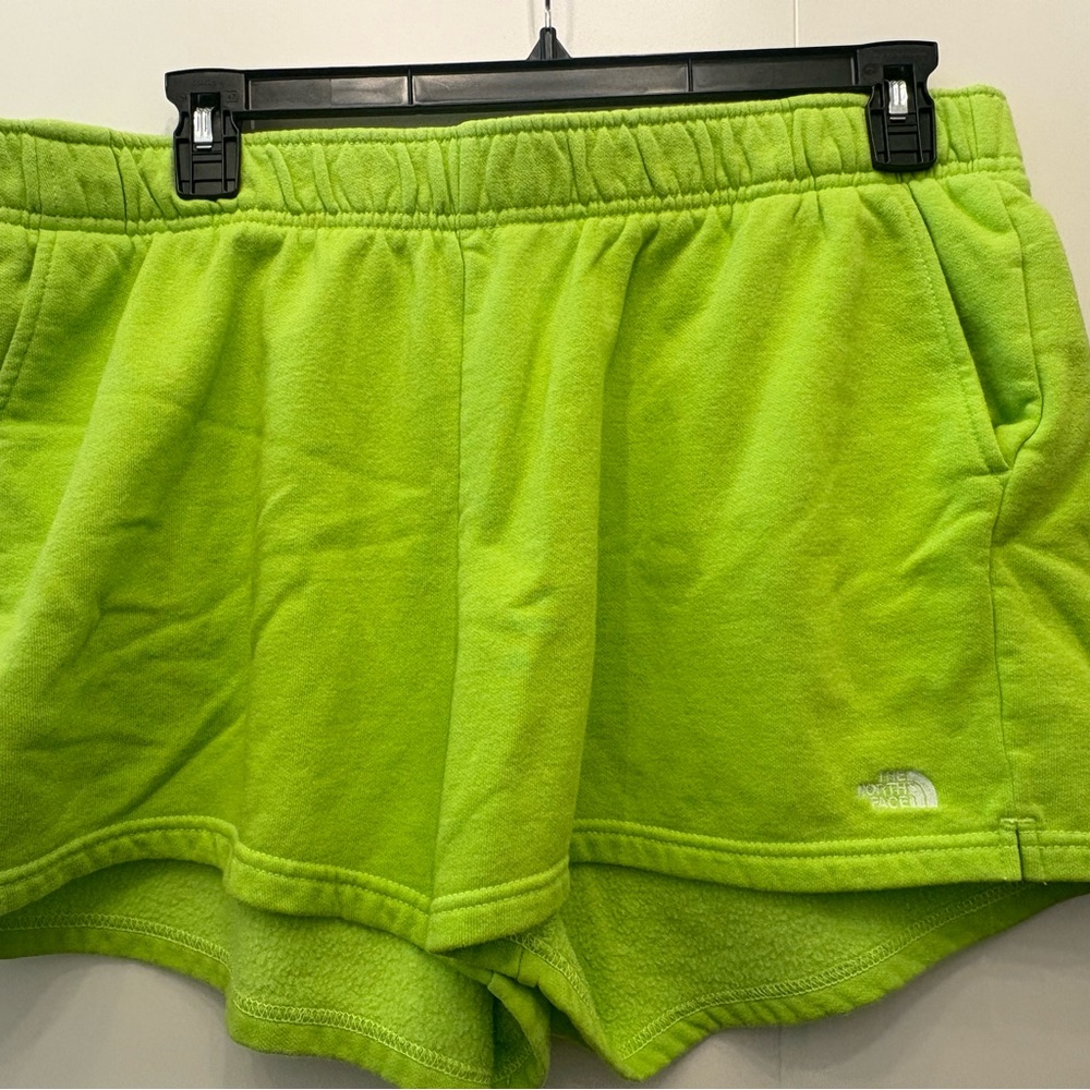 The North Face Women's Bright Green Fleece Shorts xxl